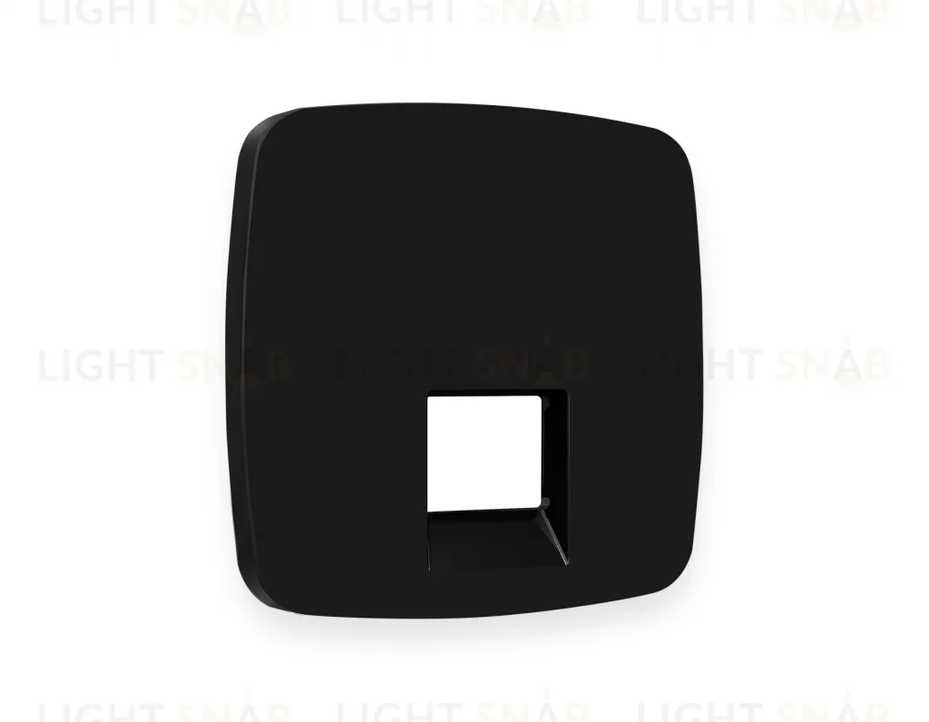 Лицевая панель OMEGA (Черный матовый) для компьютерной/телефонной розетки RJ-45/RJ-11 QUANT OP8120 OP8120