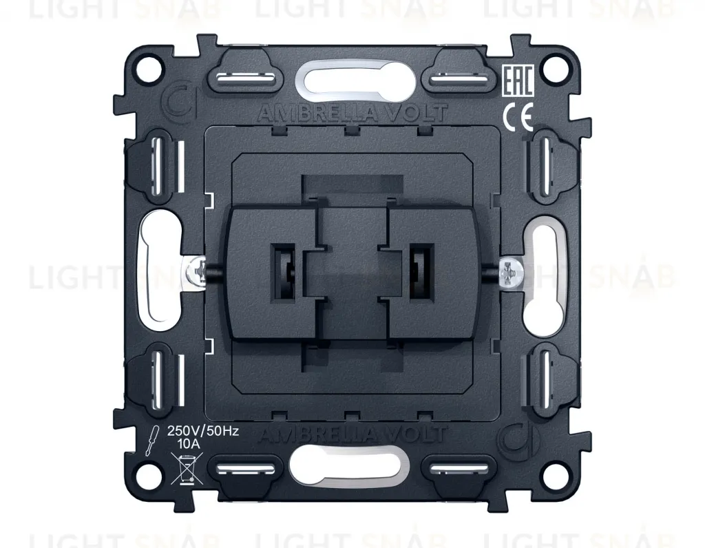 Механизм 1-клавишного перекрестного выключателя 10A-250V QUANT VM112 VM112