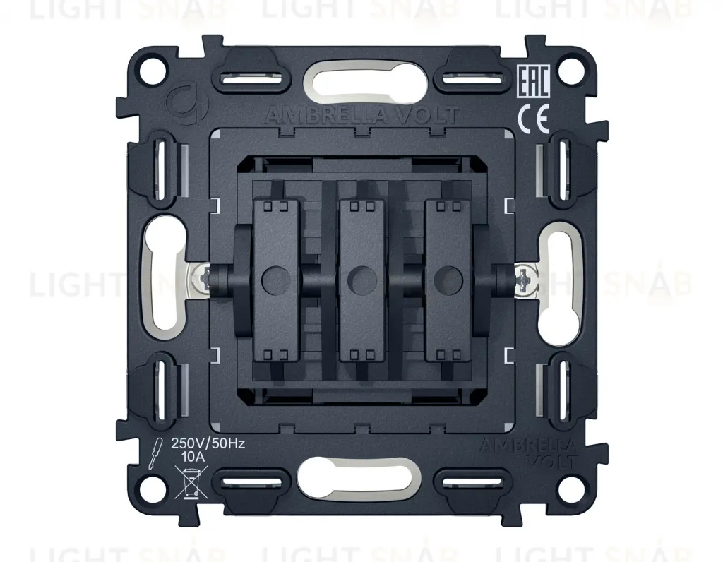Механизм 3-клавишного выключателя 10A-250V QUANT VM133 VM133