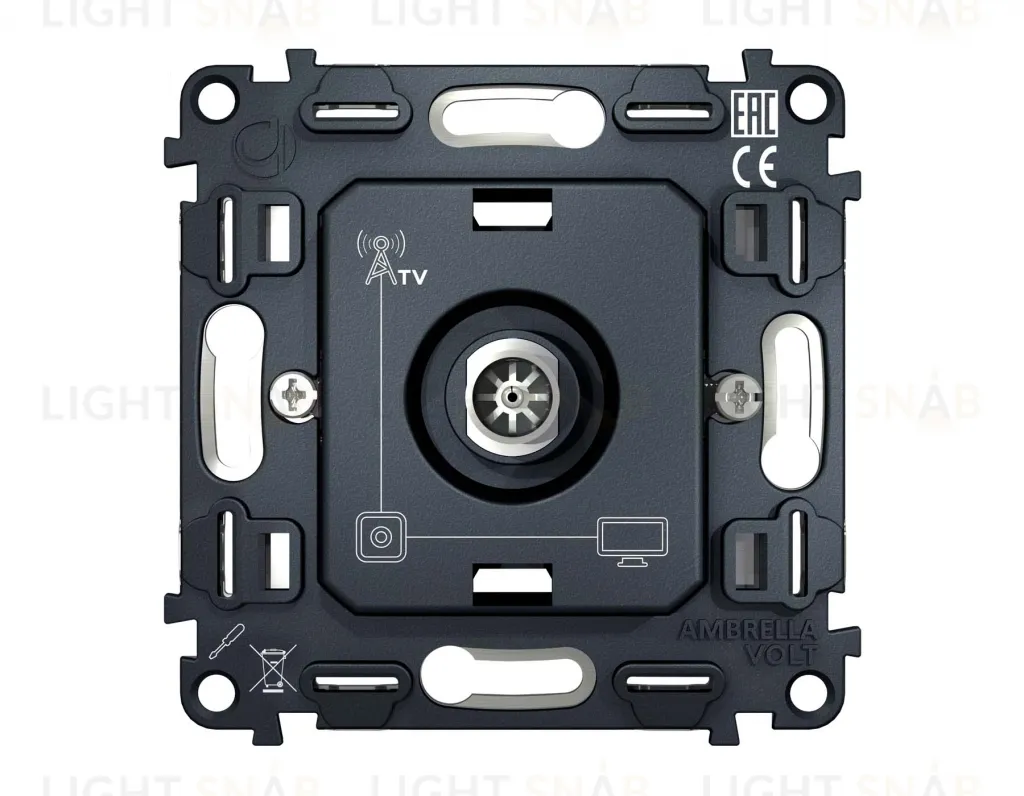 Механизм TV розетки оконечной 50-870 MHz 1dB QUANT VM202 VM202