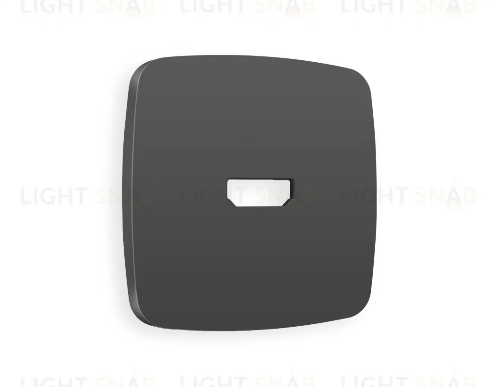 Лицевая панель OMEGA (Графит Мягкое касание) для HDMI розетки QUANT OP9140 OP9140
