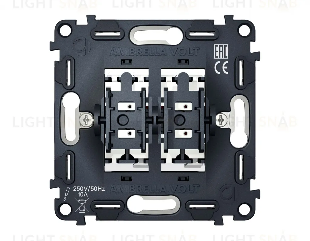 Механизм 2-клавишного проходного выключателя 10A-250V QUANT VM120 VM120