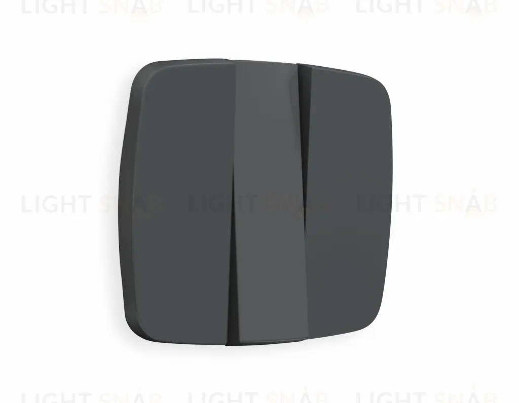 Лицевая панель OMEGA (Графит Мягкое касание) для 3-клавишных выключателей QUANT OP9050 OP9050