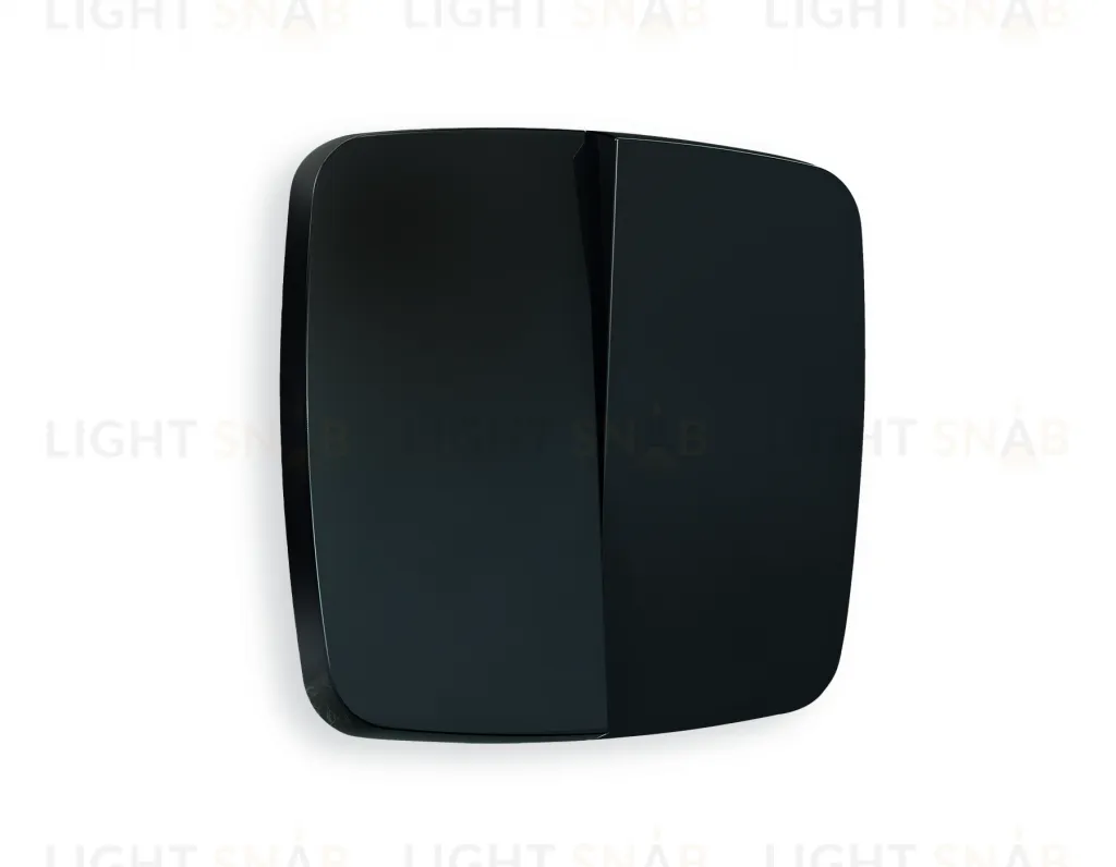 Лицевая панель OMEGA (Черный матовый) для 2-клавишных выключателей QUANT OP8030 OP8030