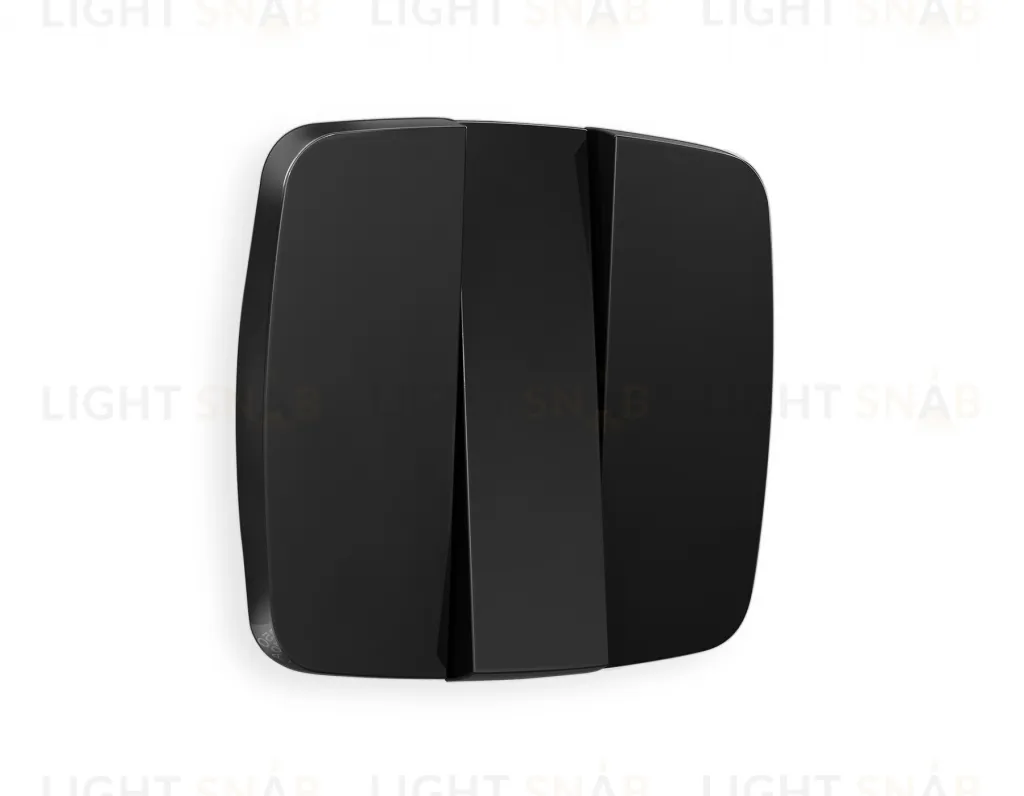 Лицевая панель OMEGA (Черный матовый) для 3-клавишных выключателей QUANT OP8050 OP8050