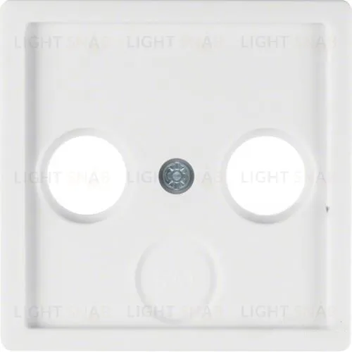 Центральная панель для антенной розетки 2 и 3 отверстия, Q.1/Q.3, цвет: полярная белизна, с эффектом бархата 12036089 12036089