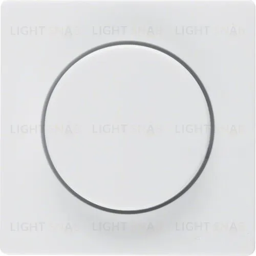 Центральная панель с регулирующей кнопкой для поворотного диммера, Q.1/Q.3, цвет: полярная белизна, с эффектом бархата 11376089 11376089