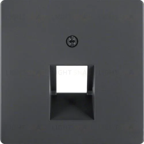 Центральная панель для розетки UAE, Q.1/Q.3, цвет: антрацитовый, с эффектом бархата 14076086 14076086