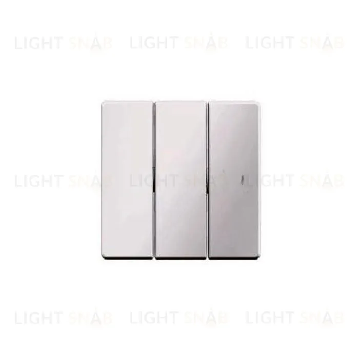 Клавиши для трехклавишного выключателя, Berker Q.1/Q.3, цвет: алюминиевый, с эффектом бархата 16656084 16656084