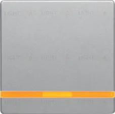 Клавиша одинарная с подсветкой Berker Q.1/Q.3, алюминиевый, с эффектом бархата 16216084 16216084