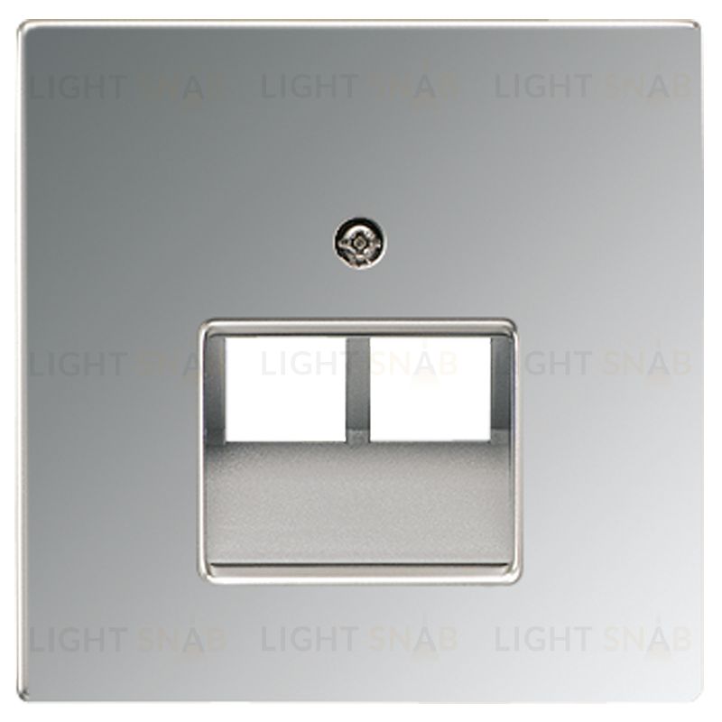 Jung LS 990 Блестящий хром накладка 2-ой наклонной ТЛФ/комп розетки GCR2969-2UA GCR2969-2UA