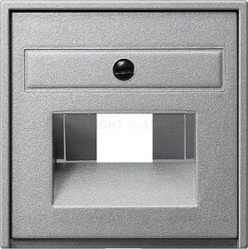 Gira S-55 Алюминий Накладка 1-ой и 2-ой наклон ТЛФ/комп розетки 027026 027026