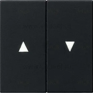 Двойная клавиша для жалюзи со стрелками Gira Standart 55, черный матовый 0294005 0294005