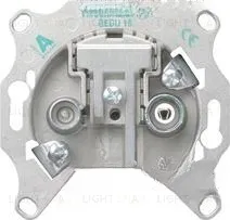 Gira Мех Розетка TV-FM проходная, затухание 15дБ 004200 004200