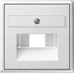Gira S-55 Бел глянц Накладка 1-ой и 2-ой наклон ТЛФ/комп розетки 027003 027003