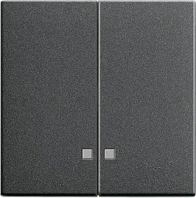 Gira S-55 Антрацит Клавиша 2-ая с линзами подсветки 063128 063128