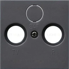 Gira S-55 Антрацит Накладка TV-FM-(SAT) розетки 086928 086928
