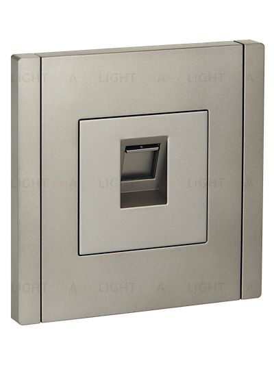 Розетка компьютерная RJ45 кат.6 нержавеющая сталь IEK Forte&Piano FP-K10-2-K46 FP-K10-2-K46