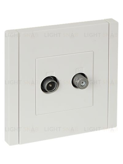 Розетка двойная TV+SAT IEK Forte&Piano белый FP-AF20-O-K01 FP-AF20-O-K01