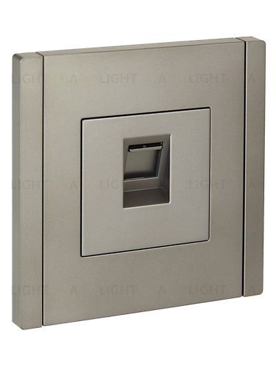 Розетка компьютерная RJ45 кат.5E нержавеющая сталь IEK Forte&Piano FP-K10-1-K46 FP-K10-1-K46