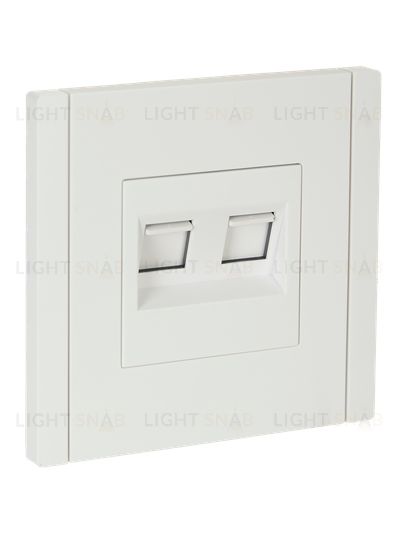 Розетка компьютерная двойная RJ45 кат.5E белый IEK Forte&Piano FP-K20-1-K01 FP-K20-1-K01
