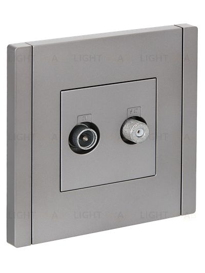 Розетка двойная TV+SAT IEK Forte&Piano нержавеющая сталь FP-AF20-O-K46 FP-AF20-O-K46