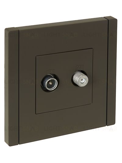 Розетка двойная TV+SAT IEK Forte&Piano серый FP-AF20-O-K03 FP-AF20-O-K03