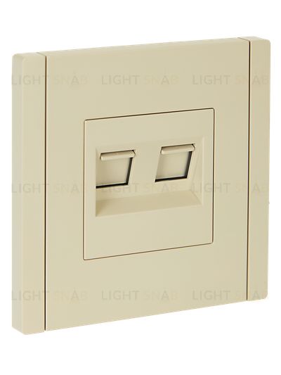 Розетка компьютерная двойная RJ45 кат.5E ваниль IEK Forte&Piano FP-K20-1-K10 FP-K20-1-K10