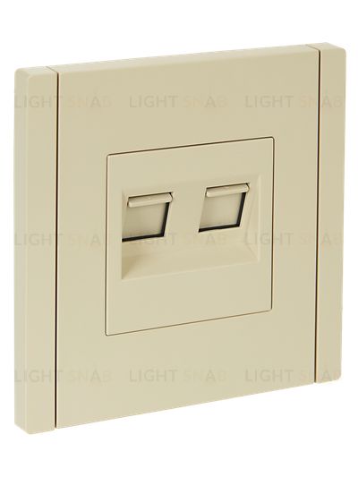 Розетка компьютерная двойная RJ45 кат.6 ваниль IEK Forte&Piano FP-K20-2-K10 FP-K20-2-K10