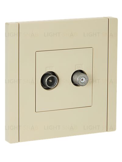 Розетка двойная TV+SAT IEK Forte&Piano ваниль FP-AF20-O-K10 FP-AF20-O-K10