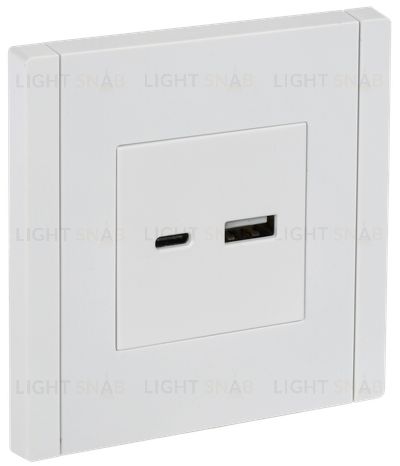 Розетка USB двойная A+C 18Вт IEK Forte&Piano белый FP-U22-018-K01 FP-U22-018-K01