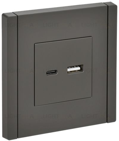 Розетка USB двойная A+C 3,1А IEK Forte&Piano серый FP-U22-D31-K03 FP-U22-D31-K03
