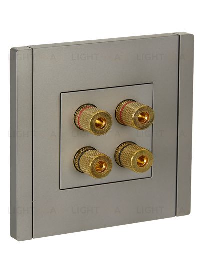 Акустическая розетка 4-местная IEK Forte&Piano, нержавеющая сталь FP-S40-K46 FP-S40-K46