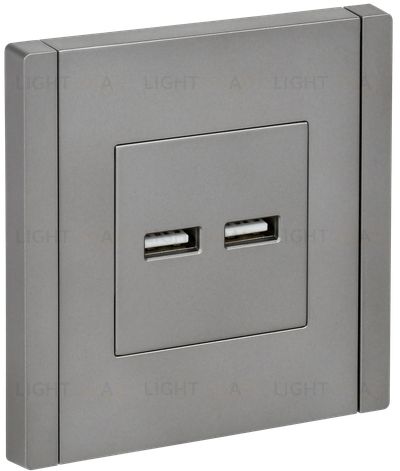 Розетка USB двойная A+A 3,1А IEK Forte&Piano нержавеющая сталь FP-U21-D31-K46 FP-U21-D31-K46