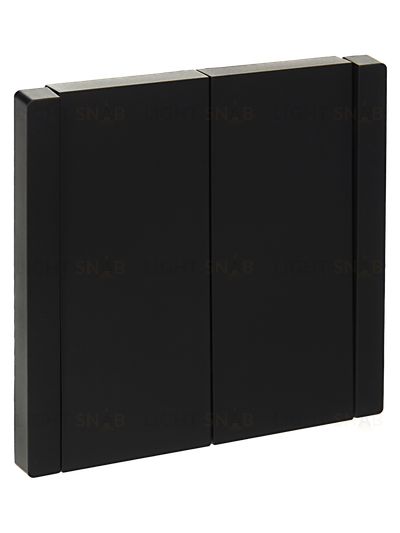 Выключатель 2-клавишный проходной 10А IEK Forte&Piano черный FP-V22-0-10-1-K02 FP-V22-0-10-1-K02