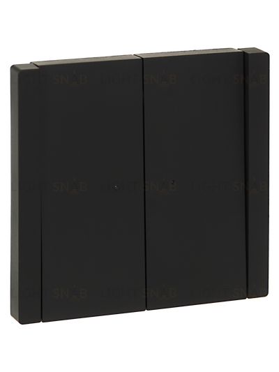 Выключатель 2-клавишный проходной с индикацией 10А IEK Forte&Piano черный FP-V22-1-10-1-K02 FP-V22-1-10-1-K02