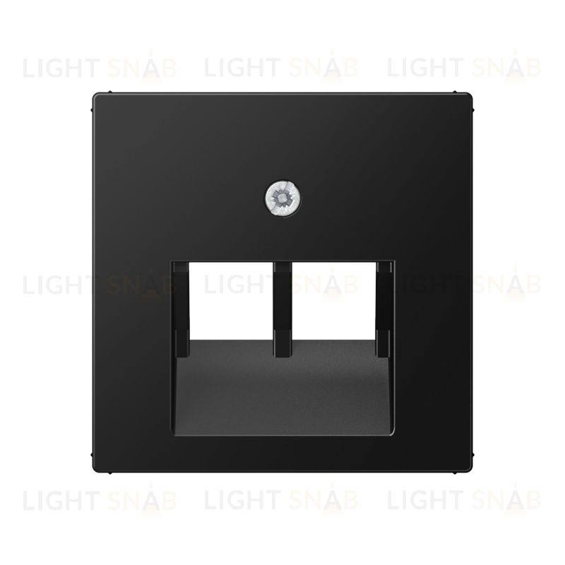 JUNG A Flow/A 550 Черный матовый Накладка на двойные UAE-розетки A569-2BFPLUASWM A569-2BFPLUASWM