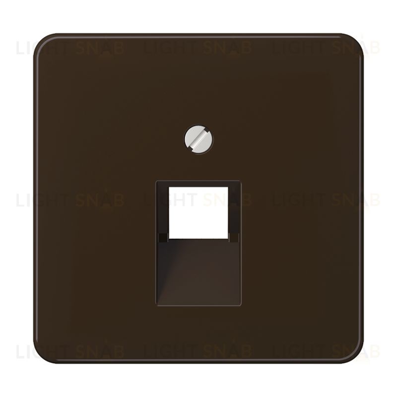Jung CD 500/CD plus крышка для ординарной телефонной и компютерной розетки UAE; коричневая CD569-1UABR CD569-1UABR