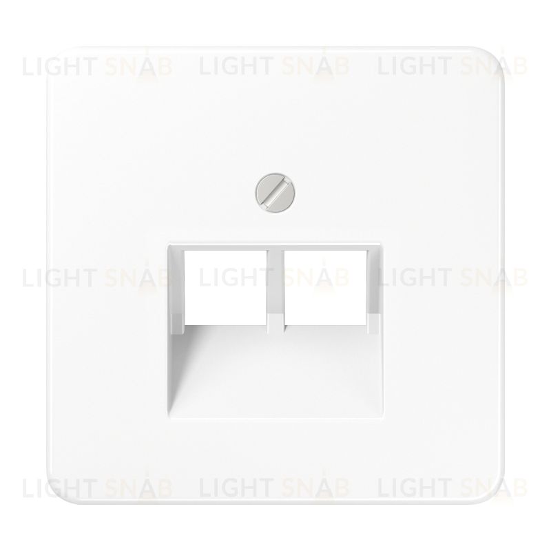 Jung CD 500/CD plus крышка для сдвоенной телефонной и компьютерной розетки UAE; белая CD569-2UAWW CD569-2UAWW