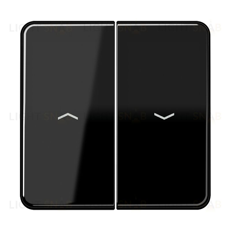 Jung CD 500/CD plus клавиши для выключателя управления жалюзи 509VU и кнопки 539VU; черные CD595PSW CD595PSW