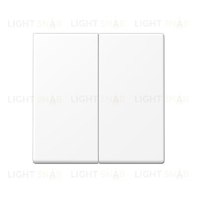 Выключатель двухклавишный проходной Jung Eco Profi (вкл/выкл с 2-х мест), 10А/250В, белый матовый EP495WWM+EP409U EP495WWM + EP409U