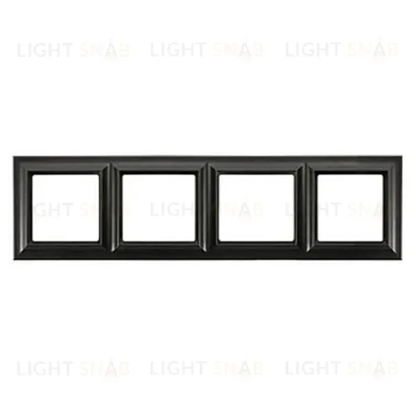 Рамка четверная Jung Eco Profi Deco черный матовый EPD484SWM EPD484SWM