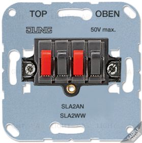 Jung Мех Аудиорозетка (стерео) белый SLA2WW SLA2WW