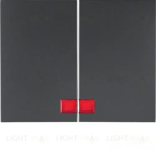 Клавиши с красной линзой, K.1, цвет: антрацит, матовый 14377006 14377006