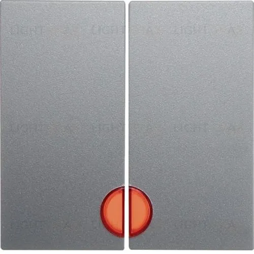 Клавиши с красной линзой, B.x, цвет: алюминий, матовый 16271404 16271404