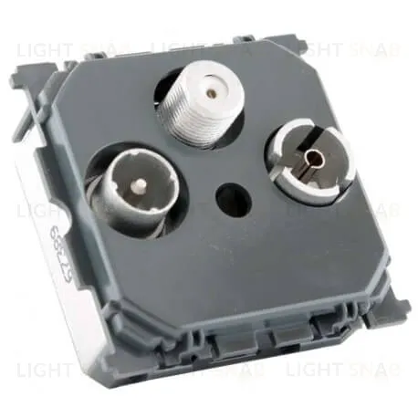 Legrand Celiane Мех TV-FM-SAT розетка единственная 2 мод, подключение по 2-м кабелям 67389 67389