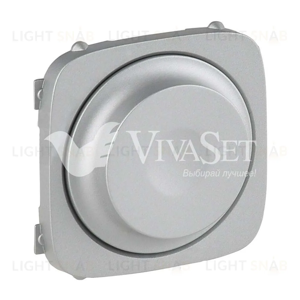 Valena ALLURE.Лицевая панель для светорегулятора с поворотной ручкой.Алюминий 752047 752047