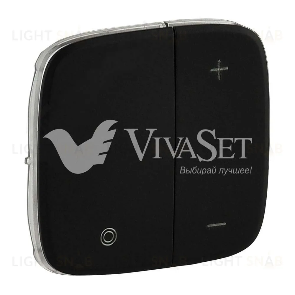 Valena ALLURE.Лицевая панель для кнопочного светорегулятора.Антрацит 752088 752088