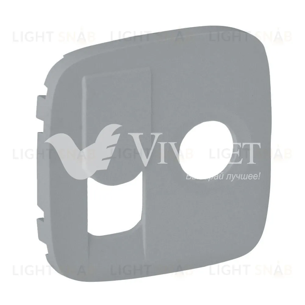 Valena ALLURE.Лицевая панель розетки TV-RJ45.Алюминий 754837 754837