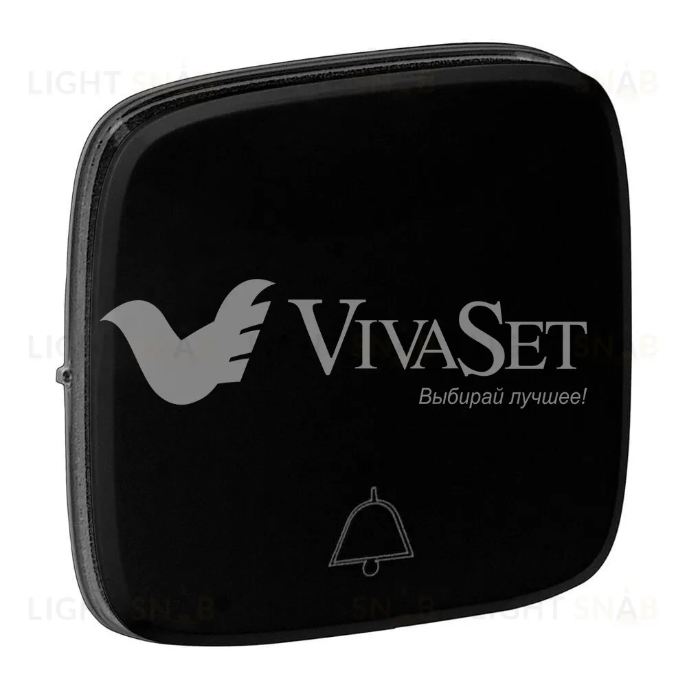 Valena ALLURE.Лицевая панель для кнопочного выключателя, с символом ”звонок”.Антрацит 755018 755018